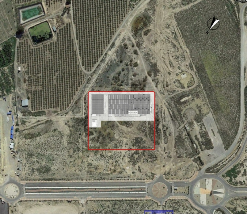 Plano de situación de Symborg en el parque industrial de Alhama