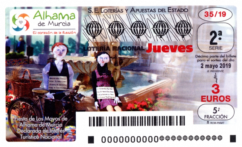 La fiesta de Los Mayos de Alhama, protagonista del dcimo de Lotera Nacional