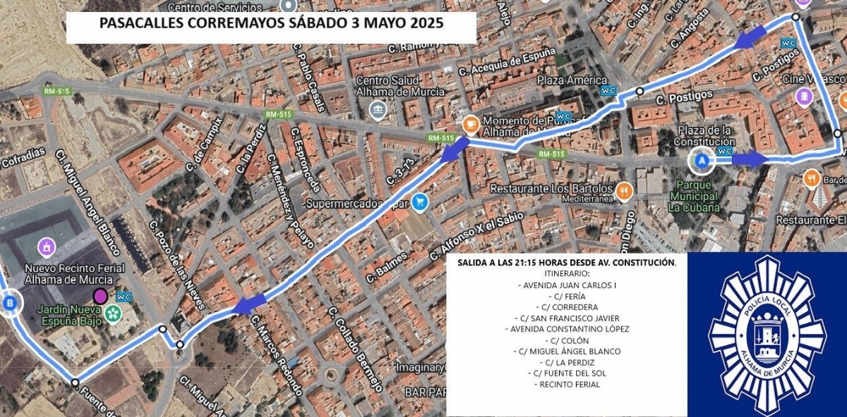 Todo preparado para el inicio de las Fiestas de los Mayos 2025 