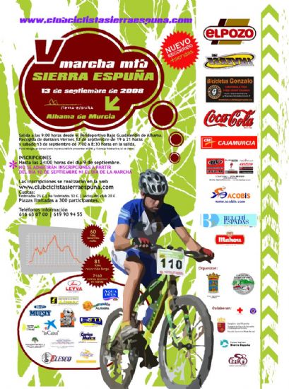 A mediados de septiembre se celebra la V Marcha de Bicicletas de Montaa, primera actividad deportiva de las fiestas patronales de Alhama