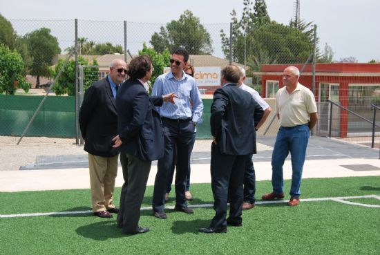 Miguel Pardeza, director del Real Madrid, visita las instalaciones municipales del Guadalentn