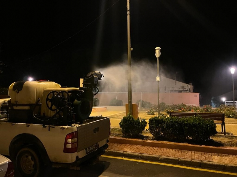 Atencin: fumigacin contra los mosquitos en las zonas verdes del casco urbano durante la madrugada del viernes 6 de octubre