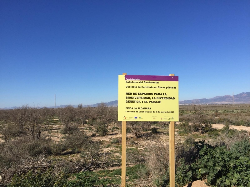 Nuevas seales en La Alcanara para resaltar su valor medioambiental y las acciones de recuperacin