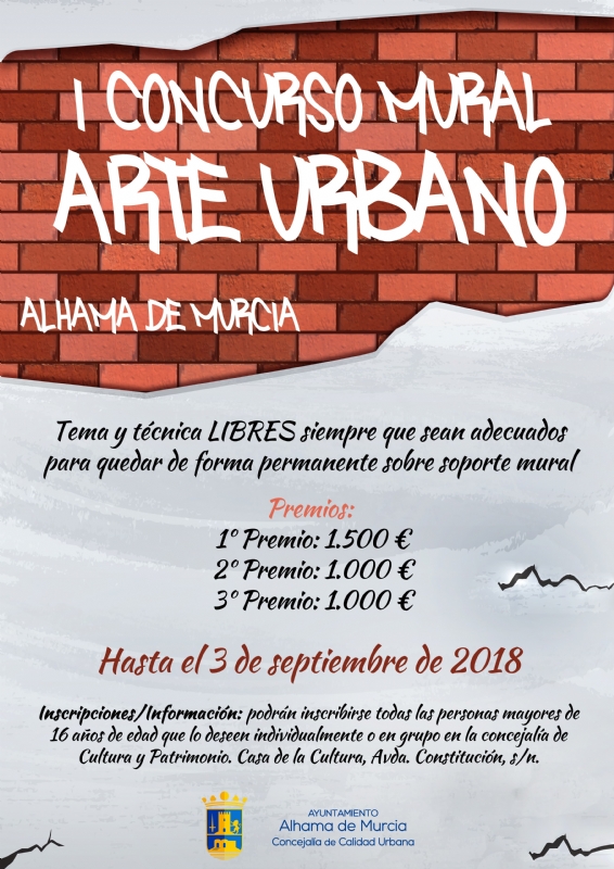 I Concurso de Pintura Mural Arte Urbano, con premios de hasta 1.500 euros