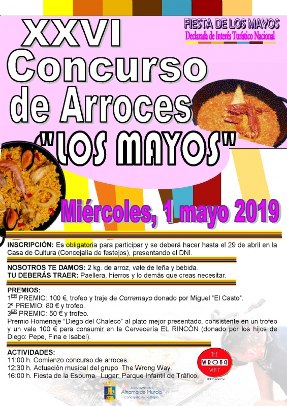 Fiesta de los Mayos 2019: bases del concurso de arroces