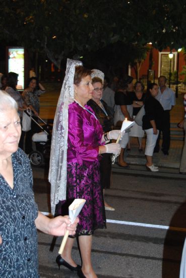 La imagen de Nuestra Señora del Rosario procesionó por las calles de la localidad