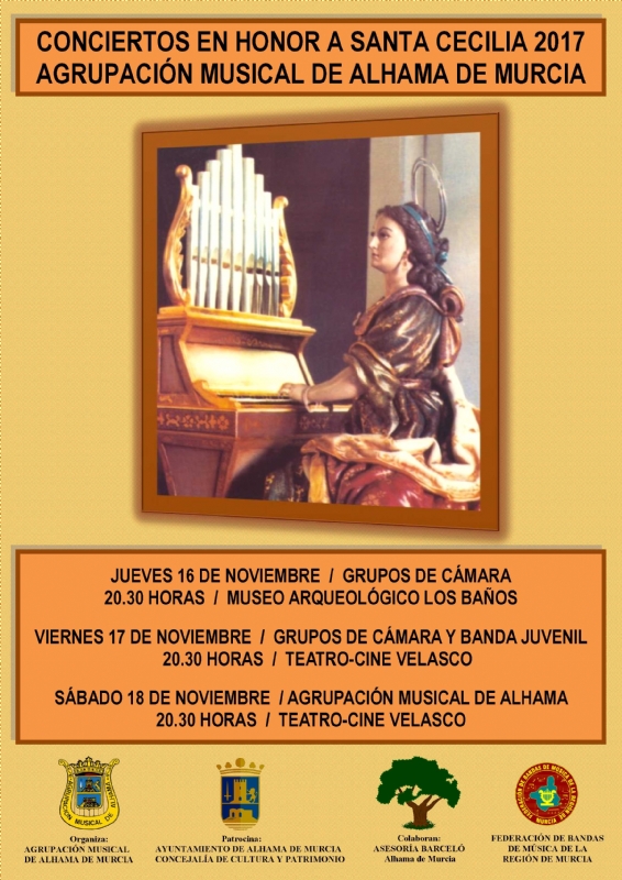 Conciertos en honor a Santa Cecilia 2017 de la Agrupación Musical de Alhama de Murcia