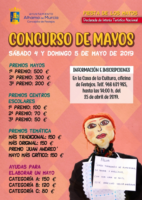 Fiesta de los Mayos 2019: bases del concurso de Mayos (plantada)