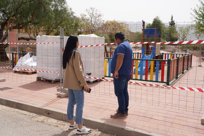 Comienzan las obras de mejora en los jardines de Alhama de Murcia
