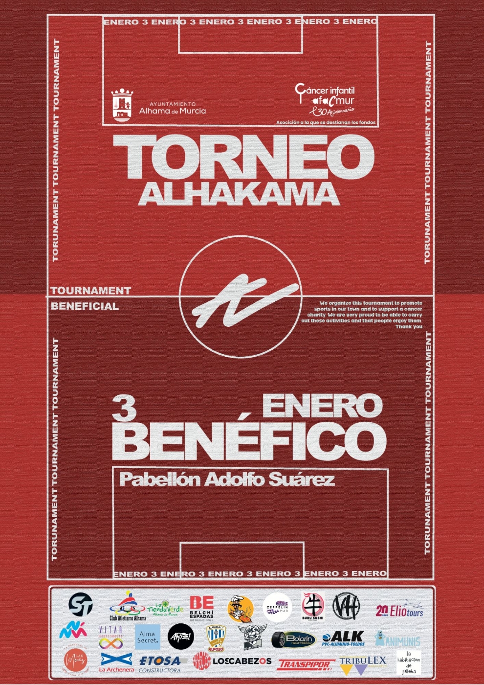 La peña Alhakama organiza un torneo benéfico de fútbol sala el 3 de enero
