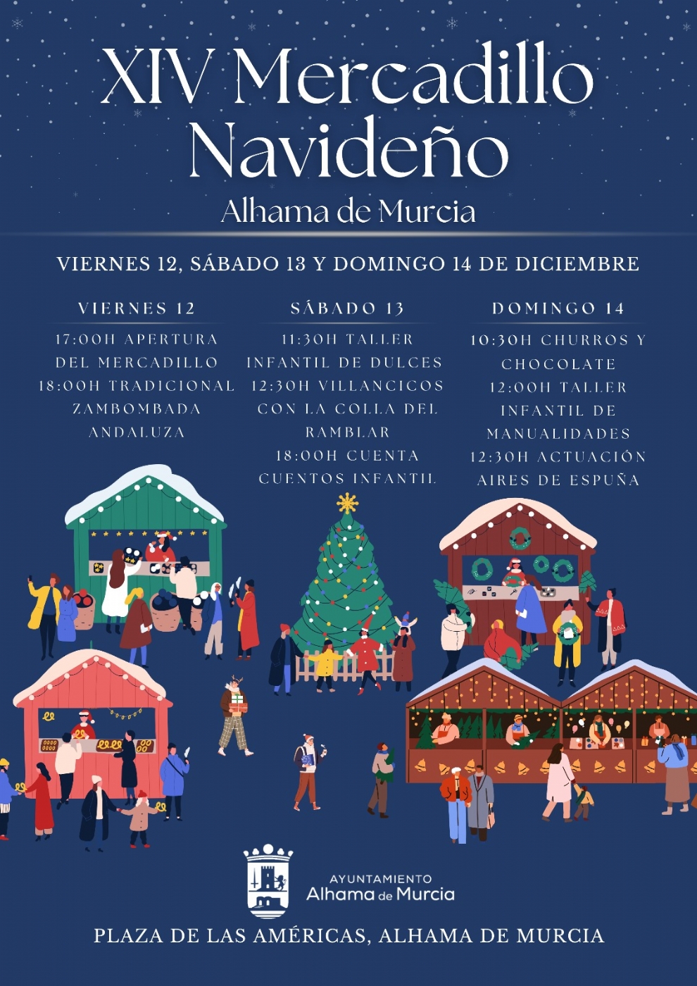 XIV Mercadillo Navideño del 12 al 14 de diciembre en la Plaza de las Américas