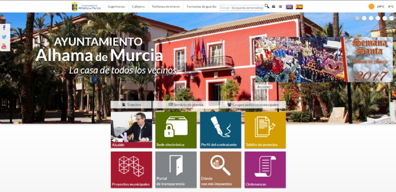 La nueva web municipal, candidata a mejor pgina institucional de la Regin