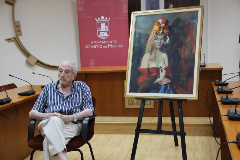 Jos Mara Falgas dona una de sus obras al Ayuntamiento de Alhama