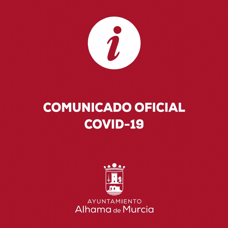 Comunicado oficial del Ayuntamiento de Alhama de Murcia sobre las medidas adoptadas con motivo del COVID-19