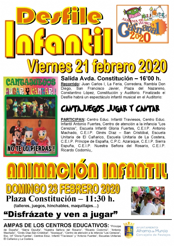 Carnaval de Alhama de Murcia 2020. Del 21 de febrero al 1 de marzo