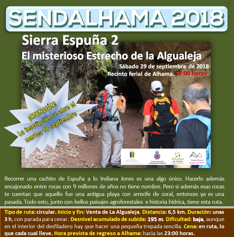 Abierto el plazo de inscripción para la sexta ruta de Sendalhama 2018