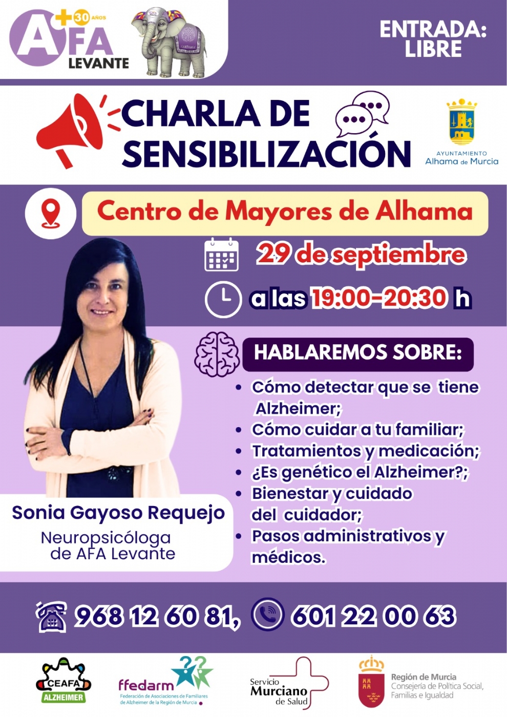 El Ayuntamiento impulsa el apoyo a personas con alzhéimer y sus familias junto a AFA Levante