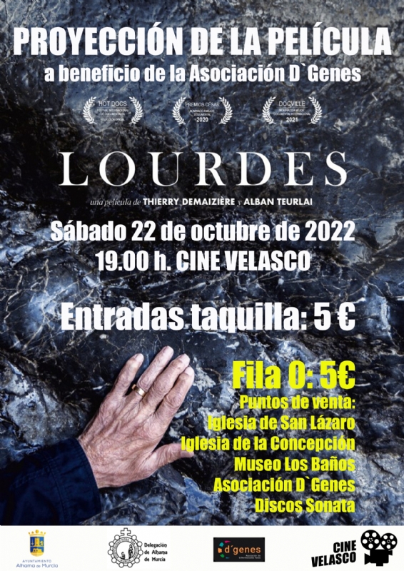 Alhama acoge el estreno de Lourdes el 22 de octubre, a beneficio de DGenes 