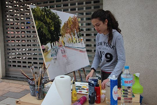Ms de cincuenta artistas participaron en el XI Certamen Nacional de Pintura Rpida al Aire Libre Mara Dolores Andreo