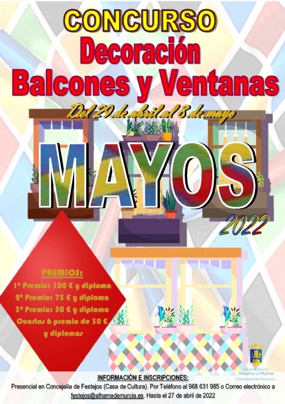 Bases de los concursos de Mayos, Cruces y decoracin de ventanas y balcones 2022