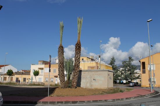 Los jardines del municipio cuentan con tres nuevos ejemplares de grupos de palmeras gracias a la donación de un vecino de El Cañarico 