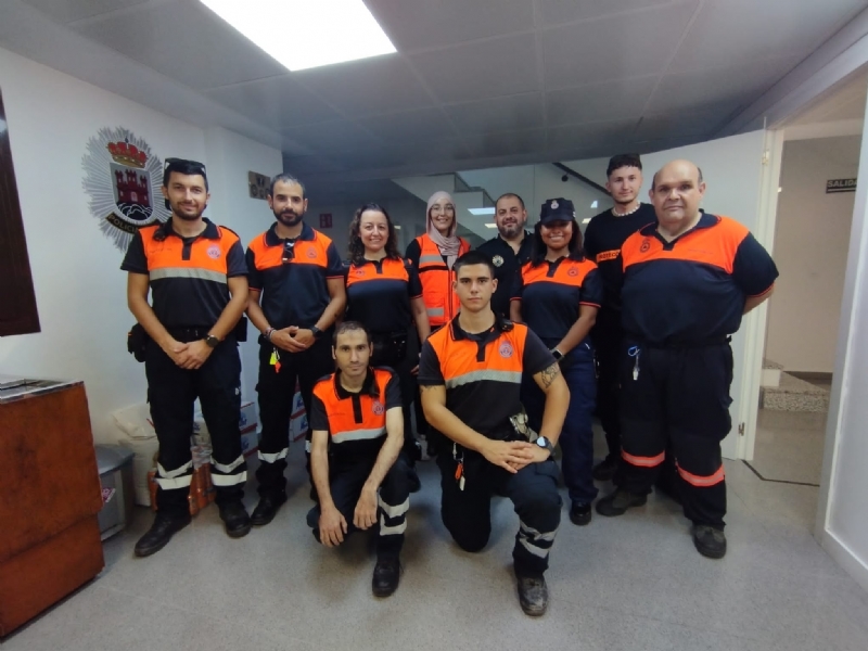 Voluntarios de Proteccin Civil de Alhama de Murcia reciben un reconocimiento por su colaboracin en Blanca
