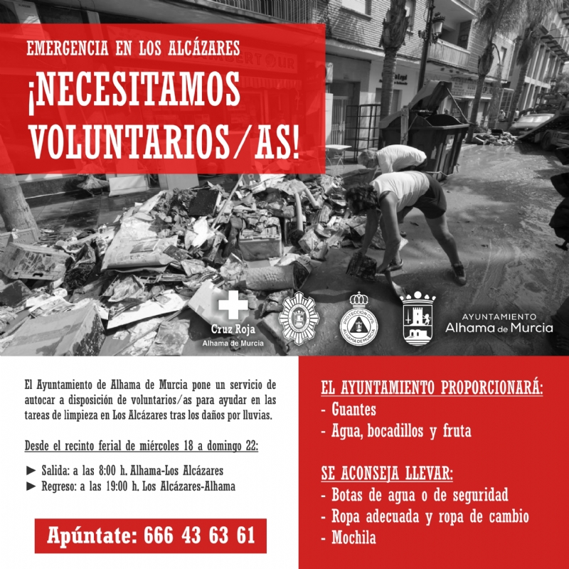 Apntate como voluntario/a para ayudar a los vecinos de Los Alczares!