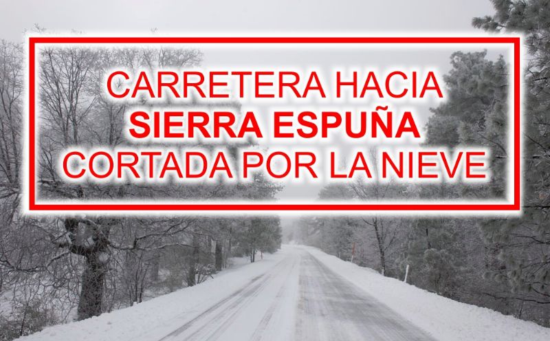LTIMA HORA: Cortada la carretera hacia Sierra Espua por las nevadas