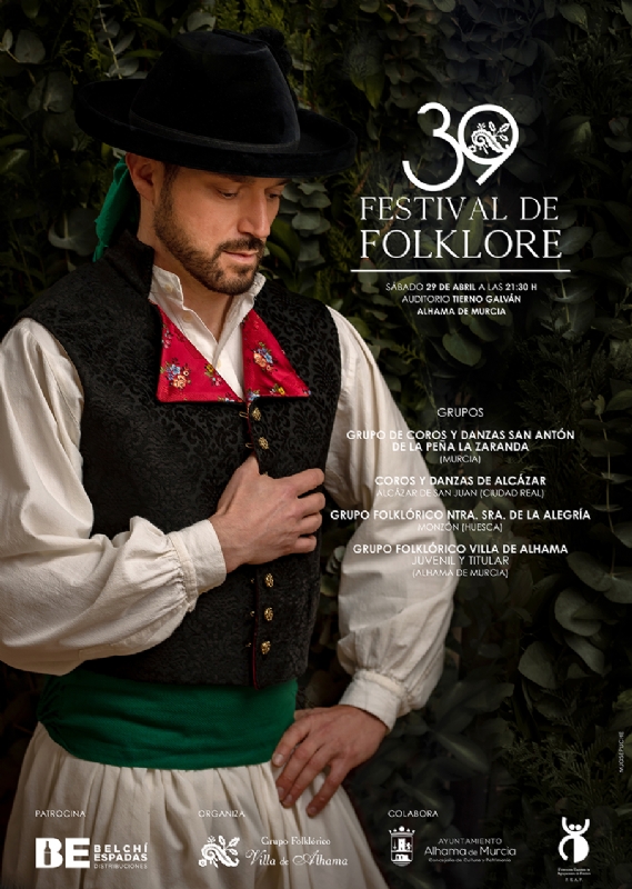 El Festival Nacional de Folklore, organizado por el Villa de Alhama, alcanza su 39º edición