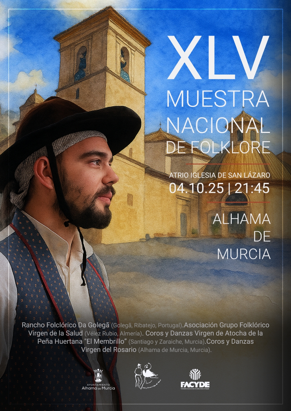 La 45ª Muestra Nacional de Folklore llega a Alhama de Murcia con grupos de España y Portugal