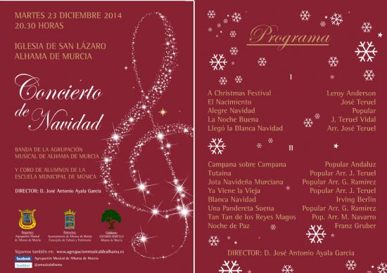 Concierto de Navidad de la Banda y Coro de la Escuela Municipal de Música