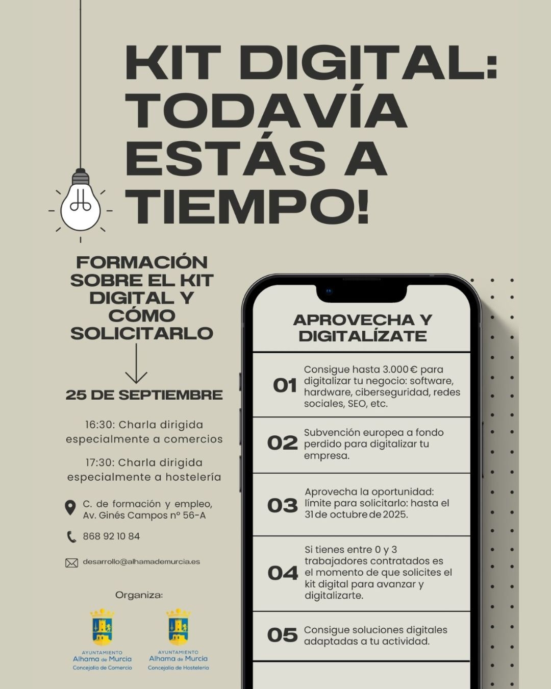 El Consistorio impulsa la digitalización de comerciantes y hosteleros con una jornada sobre el Kit Digital