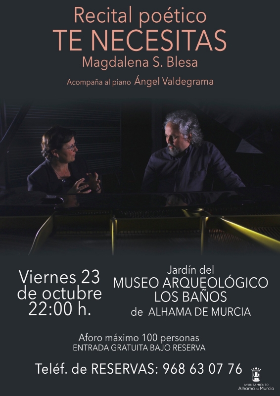 Te necesitas, un recital de Magdalena S. Blesa este viernes en el Museo Arqueolgico