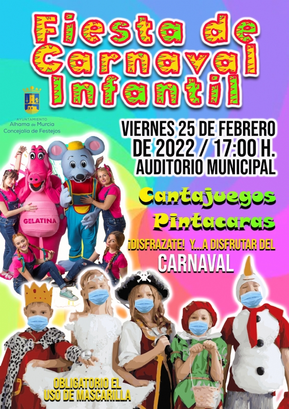 ¡Ven y disfrázate en la fiesta de Carnaval infantil de este viernes!