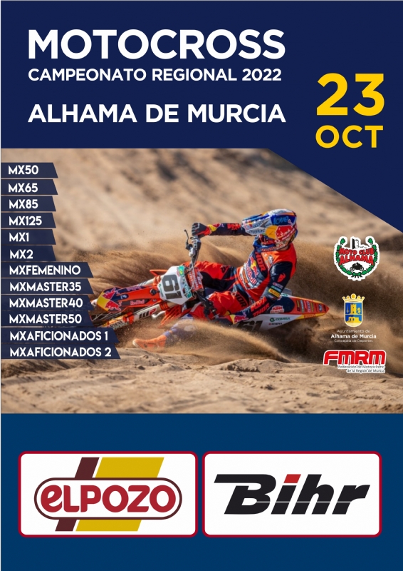 Campeonato Regional de Motocross en Alhama de Murcia: domingo 23 de octubre de 2022