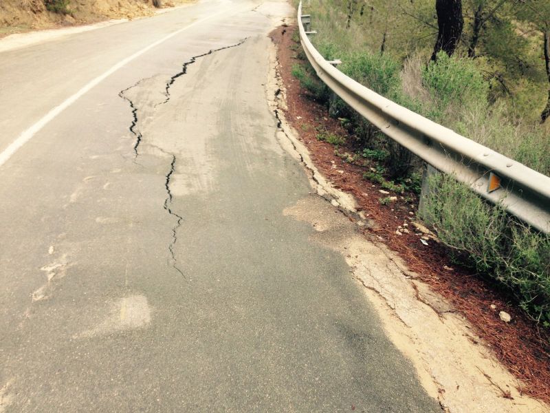 El Ayuntamiento de Alhama solicita el arreglo urgente de la carretera de Gebas