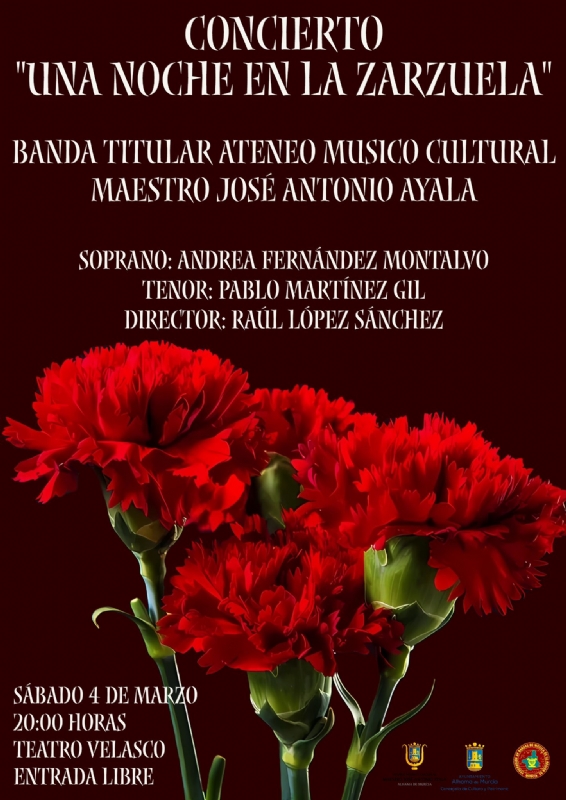 Una noche en la Zarzuela, el nuevo concierto de la Banda Titular del Ateneo de Alhama
