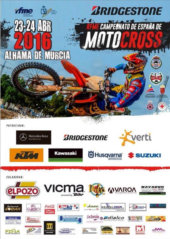 Alhama acoge la 4 prueba del Campeonato de Espaa de Motocross este fin de semana