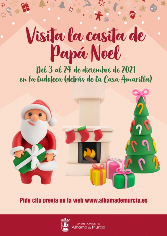 Visita la casita de Papá Noel en la ludoteca del 3 al 24 de diciembre de 2021