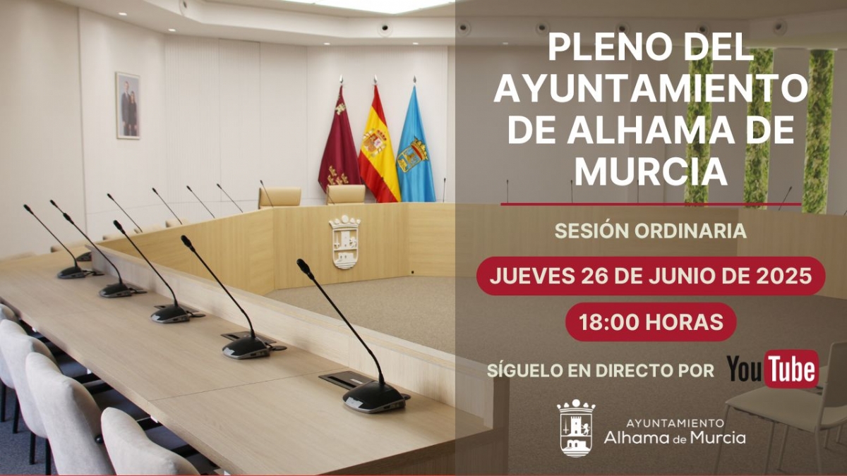 Convocatoria del Pleno Ordinario: jueves 26 de junio de 2025