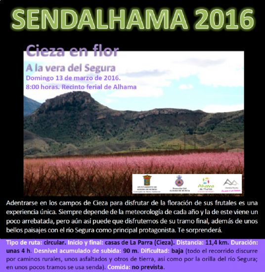 Sendalhama 2016 contina con dos nuevas rutas: Cieza y Sierra Espua