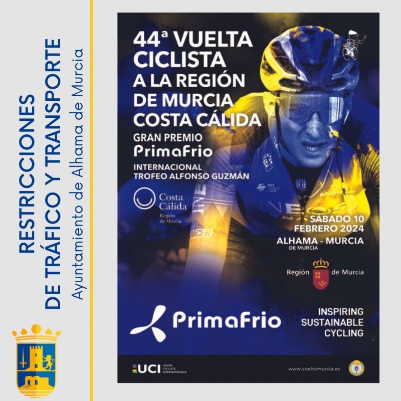 Restricciones de trfico durante la Vuelta Ciclista a la Regin de Murcia 2024