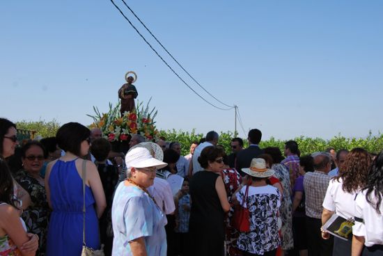 La procesión del patrón de La Costera discurrió por gran parte de la pedanía 