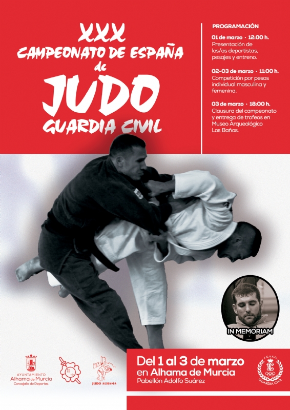 Alhama acoge el XXX Campeonato de Espaa de Judo de la Guardia Civil
