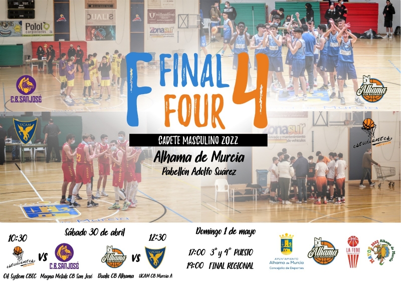 Alhama acoge la Final Four de baloncesto para conocer el campen regional Cadete Masculino