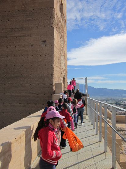 Varios colegios e institutos visitan el Museo Arqueológico Los Baños y la fortaleza del Castillo