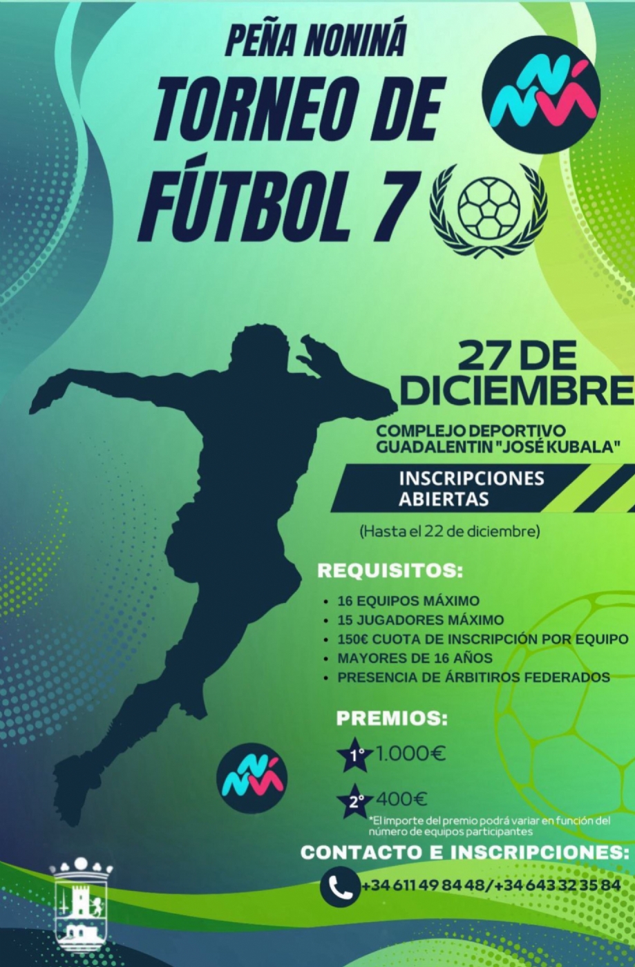 El Ayuntamiento presenta el Torneo de Fútbol 7 de Navidad organizado junto a la Peña Noniná