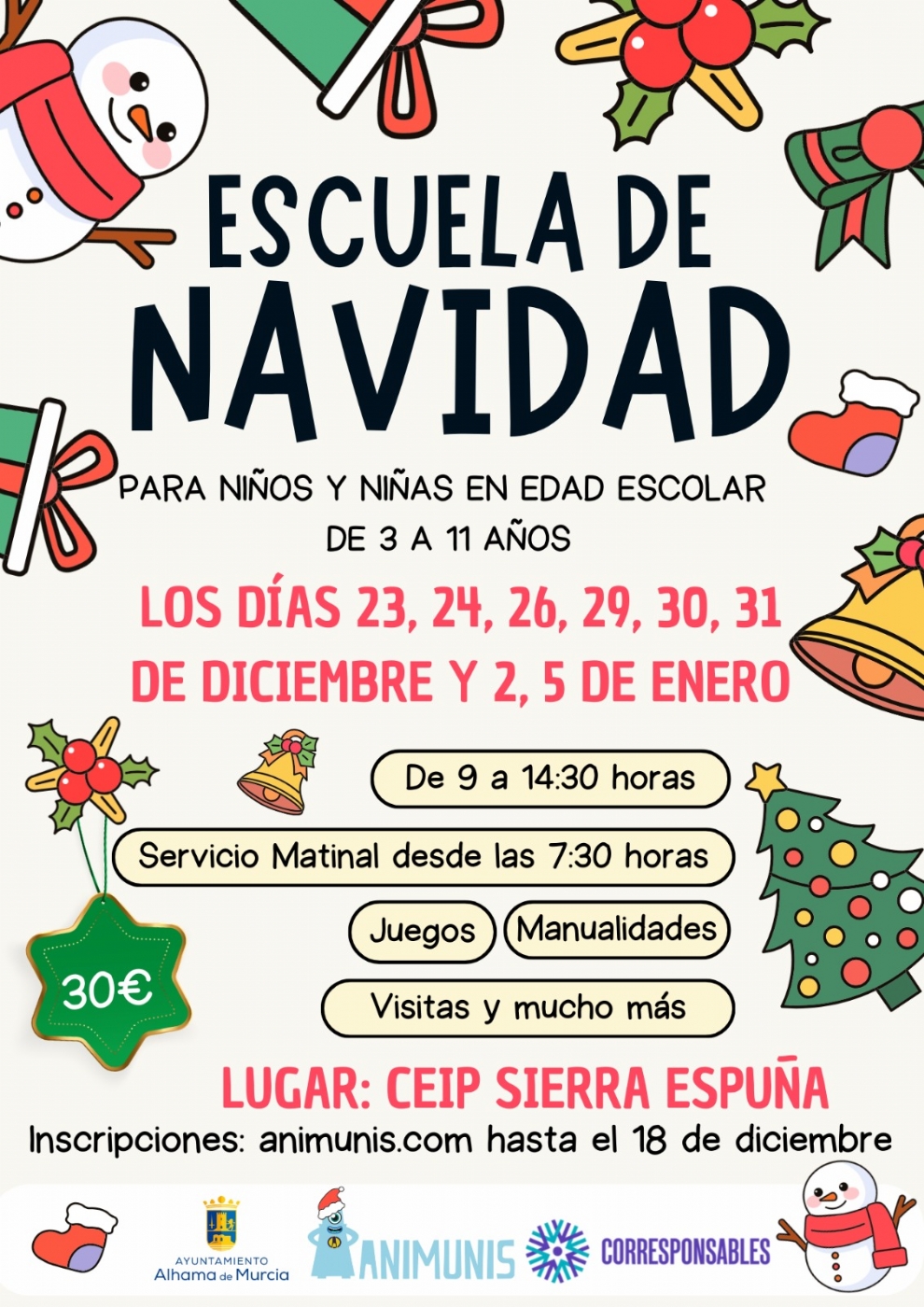 Escuela de Navidad municipal 2025