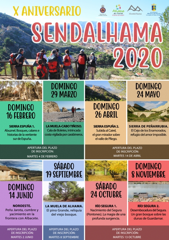 Sendalhama 2020 saldrá fuera de la Región de Murcia por su 10º aniversario