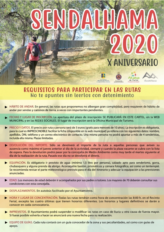 Sendalhama 2020 saldrá fuera de la Región de Murcia por su 10º aniversario